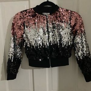 Girl Sequins Bomber- 8/9